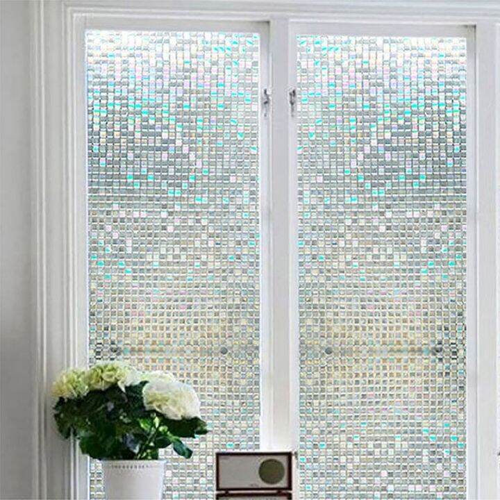 rainbow-decorative-window-film-tinted-static-self-adhesive-cling-glass-stickers-3d-mosaic-privacy-glass-foil