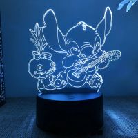 Cartoon Disney Figurine 3D Light Children 7 Colors LED Night Light USB Table Lamp for Bedroom Decoration Chirstmas Gift Night Lights