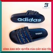 Dép nam dép adidas 3 gạch kèm họa tiết độc đáo, lót da mềm mại