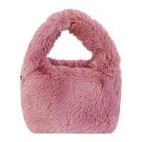 ?โซ่ Plush Dumpling กระเป๋าผู้หญิง2021ใหม่ขนาดเล็ก Furry Luxury Designer กระเป๋าถือ Soft Fluffy Tote กระเป๋า Faux Fur Cloud กระเป๋า