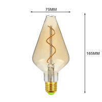 สนับสนุน TIANFAN หลอดไฟหัวกลมหลอดเอดิสันหลอดไฟ Led ไส้หลอด Led E27 4W หรี่แสงได้220V