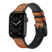 สายหนังสำหรับสายคาด Apple Watch 45มม./41มม. 44มม. 40มม. 42มม. 38มม. สายนาฬิกาสำหรับ Apple Watch Series 5 4 3 SE 6 7