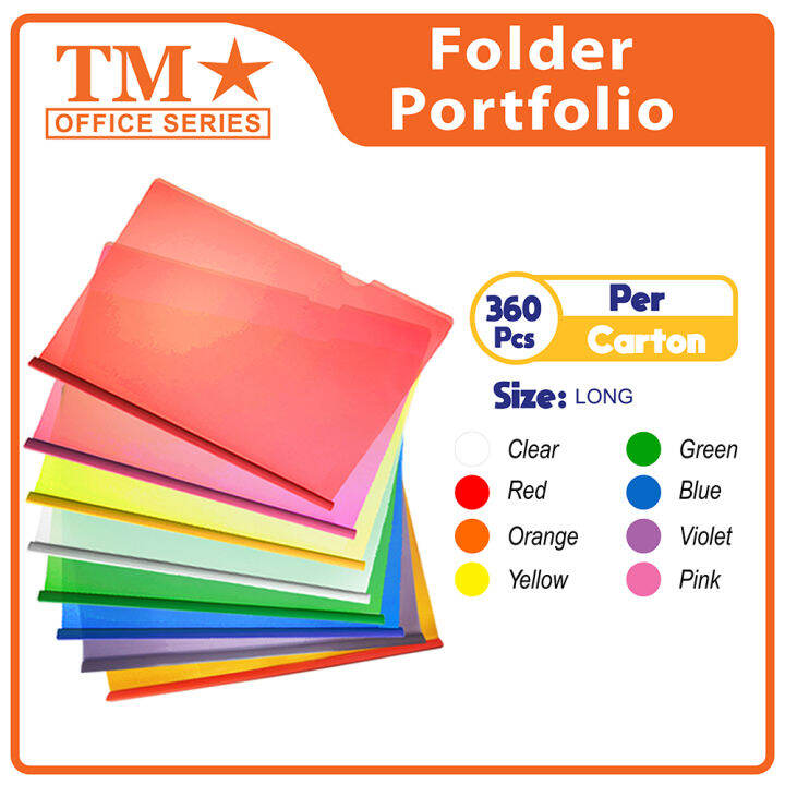 TM Slide Plastic Folder Long x 360 pcs Lazada PH