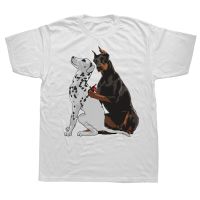 Funny Cute Doberman Tattooing Dalmatian Dog T Shirts Streetwear Short Sleeve Birthday Gifts Summer Style T-shirt Mens Clothing