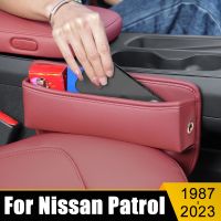 【LZ】☽  Caixa de armazenamento de fenda para assento de carro para Nissan Patrol organizador embutido bolsa multifuncional estojo de capa Y60 Y61 Y62 1987-2021 2022 2023