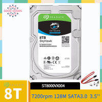 Seagate SKYHAWK 8T HDD SATA3.0 ฮาร์ดไดรฟ์เชิงกล 6Gb/s 7200rpm 128Mb 3.5 นิ้ว