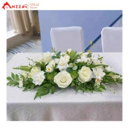 Lẵng hoa lụa cao cấp Anzzar để bàn họp hội nghị sự kiện, trang trí nhà cửa