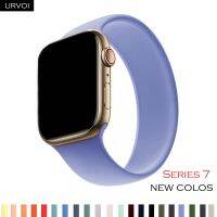 【CHUYANG SHOP】    URVOI Sport Band สำหรับ iphone Watch Solo Loop Series 7 6 SE 5 4 3 2 1 Sof สายยางซิลิโคนเหลวสำหรับเปลี่ยน IWatch