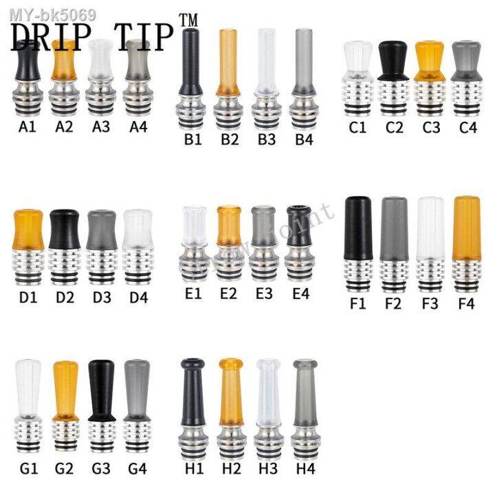 Authentic DRIP TIP MTL 510 Stainless steel PEI PC POM Long snout