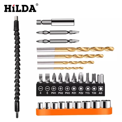 HILDA ไขควงไฟฟ้า 12V / 16.8V ชาร์จ Parafusadeira Furadeira มัลติฟังก์ชั่นสว่านไฟฟ้าไร้สาย