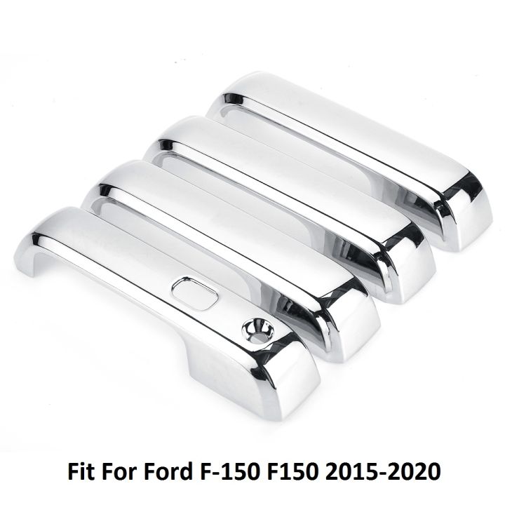 4ชิ้นประตูด้านนอกคาร์บอนไฟเบอร์ฝาครอบที่จับ-trim-สำหรับ-ford-f-150-f150-2015-2020
