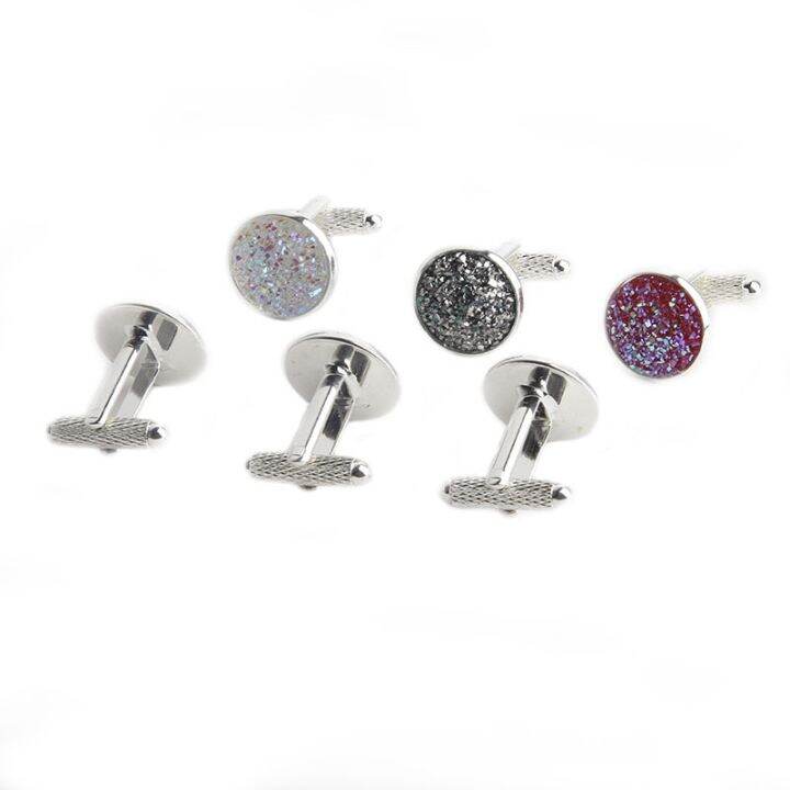 simple-luxury-colorful-drusy-stone-cufflinks-for-men-women-round-rhinestone-cuff-links-novelty-shirt-sleeve-buttons-accessories