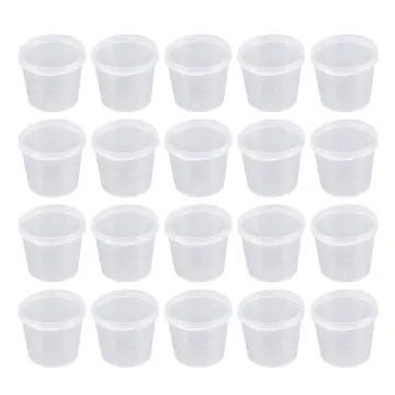 50Pcs/Set Disposable Plastic Small Sauce Food Cups Clear Sauce Vinegar Soy  Sauce Storage Containers Boxes