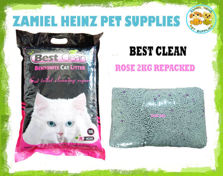 BEST CLEAN Cat Litter ROSE Scent 2kg (REPACKED) Lazada PH