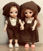 ตุ๊กตา Bjd1/8 ตุ๊กตาข้อต่อ 16cm. คู่ชายหญิง ตุ๊กตาบาร์บี้เด็กคู่ ตุ๊กตาตัวเล็กคู่ 16 cm. Dolls in the big bears house