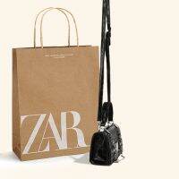 ✒♘Zara3003กระเป๋าไหล่เอียงเทรนด์คุณภาพสูงจากฝรั่งเศสดีไซน์กระเป๋าถือใบเล็กกระเป๋าโซ่เท่ๆสำหรับผู้หญิง2023ใหม่