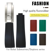 20mm Top Quality FKM Fluorine Rubber Watchband Fit for Rolex Submariner Daytona GMT Yacht-Master Silicone Watch Band Soft Strap