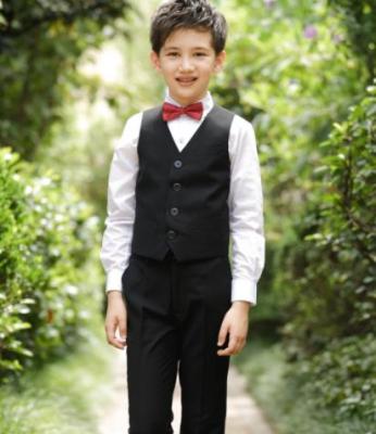 เสื้อสูทเด็กผู้ชายเข้ารูปสีดำสำหรับงานแต่งงาน,เสื้อสูทแบบเป็นทางการเสื้อผ้าสำหรับเด็กผู้ชายเสื้อสูทลายดอกไม้ปี2019