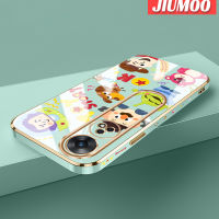 เคส JIUMOO สำหรับ OPPO Reno 8T 4G Reno 8T 5G A1 Pro 5G เคสการ์ตูนทอยสตอรี่ลวดลายใหม่ขอบตารางพื้นผิวชุบซิลิก้าเจลนิ่มกันกระแทกเคสมือถือฝาครอบป้องกันเลนส์กล้องถ่ายรูปรวมทุกอย่าง