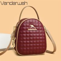 New High Quality Leather Top-handle Bag 3 Layers 2022 Women Bag Luxury Designer Handbags and Purses Brand Shoulder Crossbody Sac