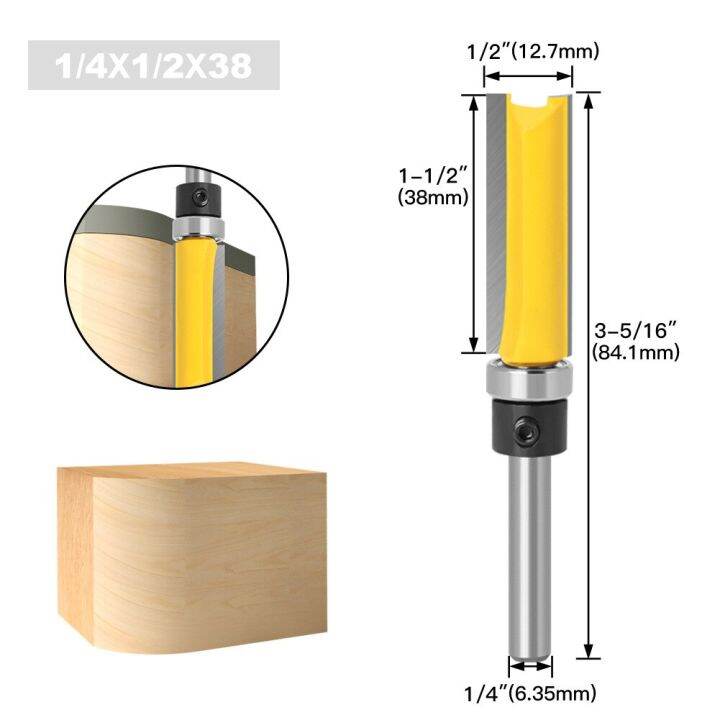 augt-1-4-6-35mm-shank-template-trim-hinge-router-bit-straight-end-mill-trimmer-ทําความสะอาด-flush-trim-tenon-wood-milling-cutter-set