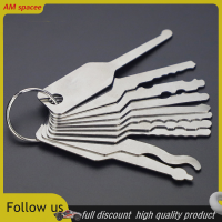 ? AM 10ชิ้น/เซ็ต stainless jiggler และปุ่มคุณภาพสูง dual Sided Car Unlock เปิดซ่อมอุปกรณ์เสริม Auto REPLACEMENT Tool Kit