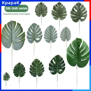 Artificial Tropical Palm Leaves Hawaiian Luau Safari Jungle Party Decoration  Summer Wedding Birthday Home Table Decor Fake Plant