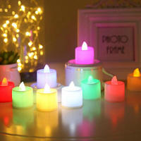 24Pcs Flameless LED Candles Tea Light Creative Lamp Battery Powered Home Wedding Birthday Party Decoration Lighting Dropship