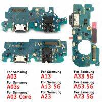 ชาร์จพอร์ตดั้งเดิมสำหรับ Samsung Galaxy แกน A03 A13 A03s A33 A23 A53 A73 5กรัมบอร์ดซ่อมโทรศัพท์มือถือขั้วต่อ Usb อะไหล่แผ่น PCB