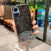 เคสโทรศัพท์ KONSMART สำหรับ OPPO Reno10 Reno10pro Reno10pro + 5G กากเพชรส่องแสงเป็นประกายวิบวับดาวพื้นที่โปร่งใสเคสทีพียู RENO 10 PRO 2023