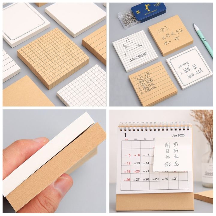 100-sheets-simple-style-daily-collection-grid-memo-pad-paper-sticky-notes-planner-sticker-notepads-office-school-supplies-new