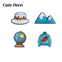 【Cute Deco】Cartoon Globe (6 Types) Hat / Globe / Sweater / Snow Mountain /Charm Button Deco/ Cute Jibbitz Croc Shoes / Charm Resin Material for Shoe Accessories