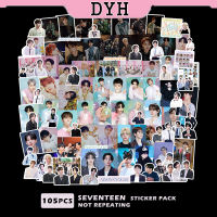 105ชิ้น/เซ็ตสติกเกอร์สิบเจ็ดชิ้นสติกเกอร์รูปถ่าย KPOP เสมอ DIY ไดอารี่กระเป๋าเดินทาง