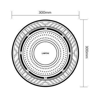 โปรโมชั่น-โคมไฟไฮเบย์-led-150w-daylight-lamptan-รุ่น-aero-150w-dl-สีเทา-ส่งด่วนทุกวัน