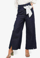 Lubna - Wide Leg Jeans With Scarf Belt