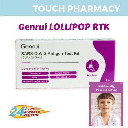 GENRUI Covid 19 Antigen Self Test Kit (Lollipop Type) 1's covid self