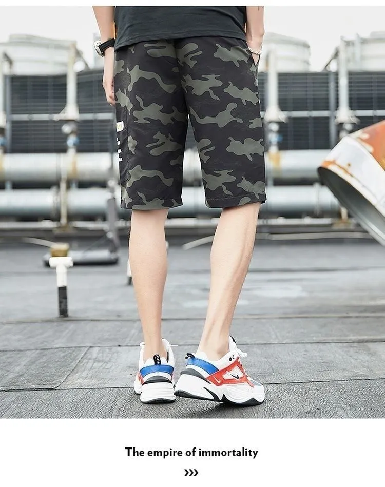 Camouflage three quarter length sales shorts