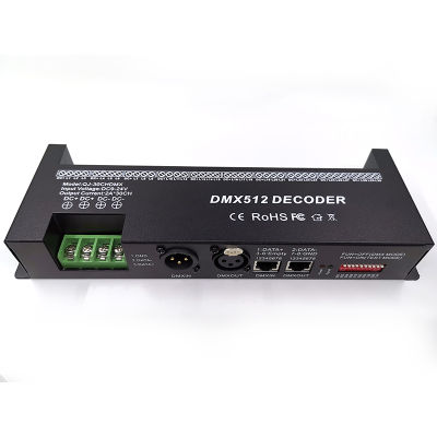 30ช่อง RGB DMX512ถอดรหัส LED Strip Controller 60A DMX Dimmer PWM Driver อินพุต DC9-24V 30CH DMX ถอดรหัสควบคุมแสง