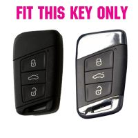 New prodects coming AX Remote Silicone Key Case Key Cover For VW Passat B8 2016 2017 for Skoda Superb A7 Key Fob Pocket Shell Holder Keychain Ring