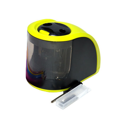 Hot Sale Pencil Sharpeners Battery Operated or USB Powered Pencil Sharpener with Container Double Holes for 6-12mm