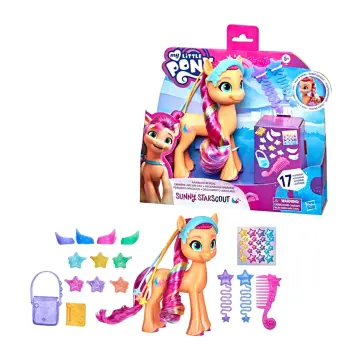 My Little Pony: A New Generation Mega Movie Friends Sunny Starscout -  8-Inch Orange Pony Toy with Comb - My Little Pony