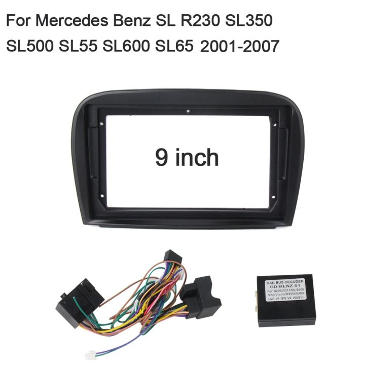 for-mercedes-benz-sl-r230-sl350-sl500-sl55-sl600-sl65-2001-2007-9-39-39-2-din-car-radio-stereo-fascia-frame-panel-dvd-player