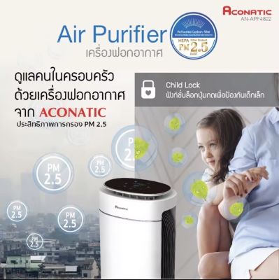 เครื่องฟอกอากาศ Aconatic รุ่น AN-APF4822 ขนาด 30 ตร.ม. (รับประกันสินค้า 1 ปี)