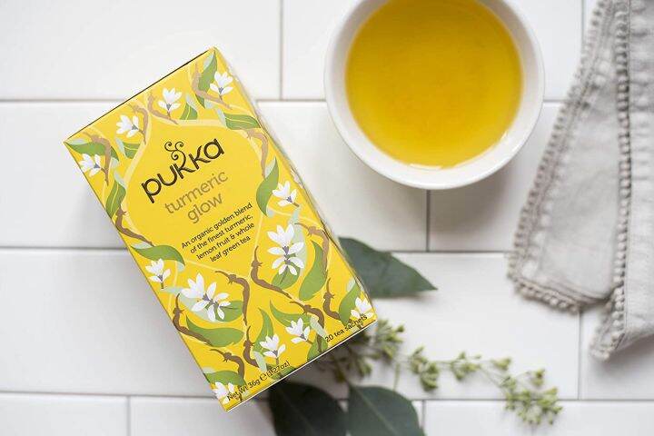 ชา-pukka-organic-herbal-tea-turmeric-glow-ชาสมุนไพรออแกนิค-ชาเพื่อสุขภาพจากประเทศอังกฤษ-1-กล่องมี-20-ซอง