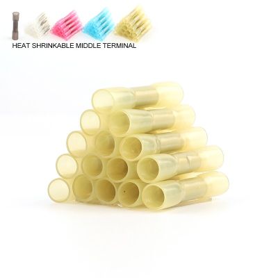 10/30/50PCS Heat Shrink Butt Insulated Terminal Electrical Wire Connector 24-10AWG Cable Crimping Terminals Waterproof Connector Electrical Circuitry