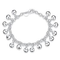 【CW】 Jewelry Woman  39;s 925 stamp silver Rolo Hand Chain Small Bangle for