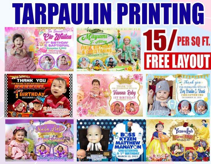 TARPAULIN PRINTING WITH FREE LAYOUT 13oz Makapal | Lazada PH