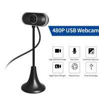 ZZOOI Webcam 480P USB Web Cam with Built-in Microphone for PC Rotatable Cameras for Live Broadcast Calling  Video Conferencia Work