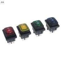 JIA 1PC 30A/250V 6Pin Waterproof Auto Boat TOGGLE Rocker Switch พร้อม LED 12V 220V