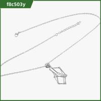 F8C503Y ทองแดงทองแดง สร้อยคอกรงยึดคริสตัล สีเงินสี สามารถเปลี่ยนได้ สร้อยคอตาข่ายโลหะคริสตัล ของขวัญที่สร้างสรรค์ อุปกรณ์เสริมสร้อยคอ สร้อยคอโซ่โซ่ ผู้หญิงผู้ชาย